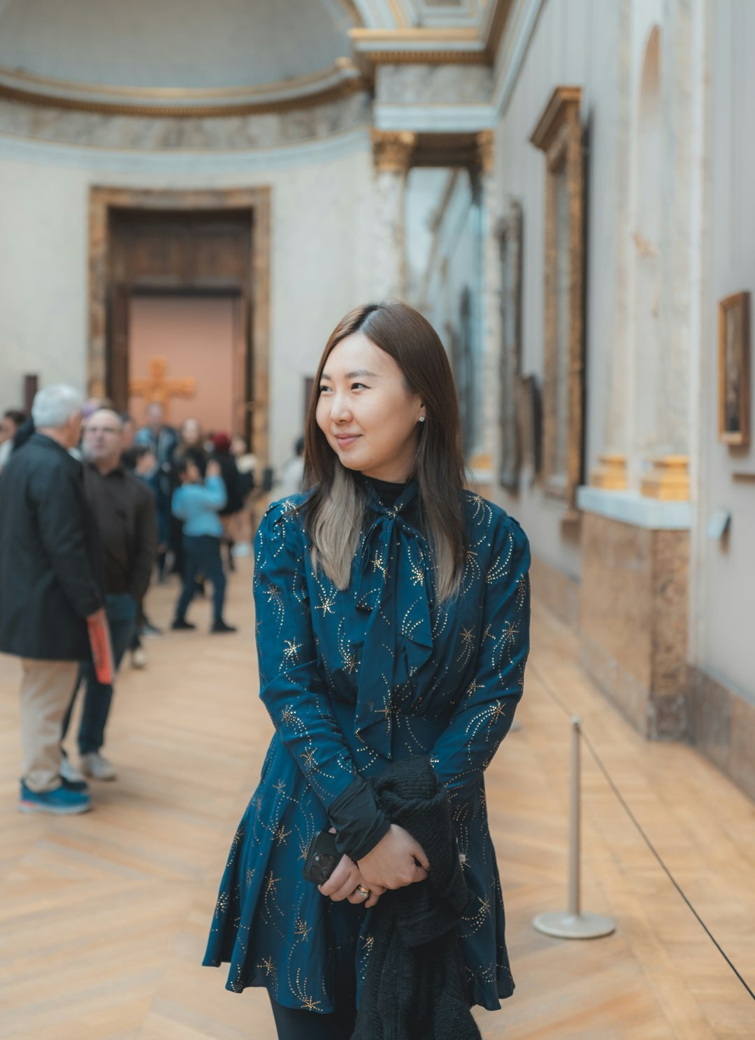 Portrait of a Danish museum curator smiling